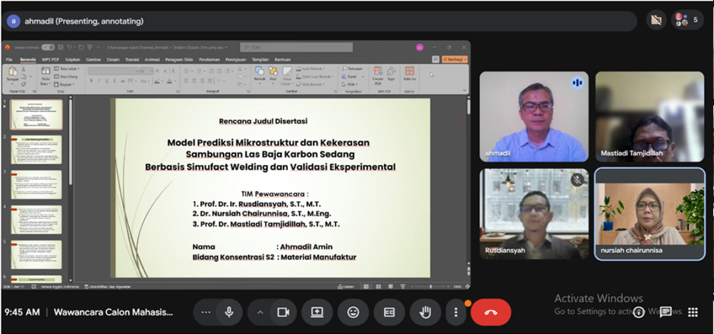 Program Doktor Teknik Berkelanjutan Selenggarakan Tes Muatan Bidang Penerimaan Mahasiswa Angkatan Kedua (2026/2027) Tahap I